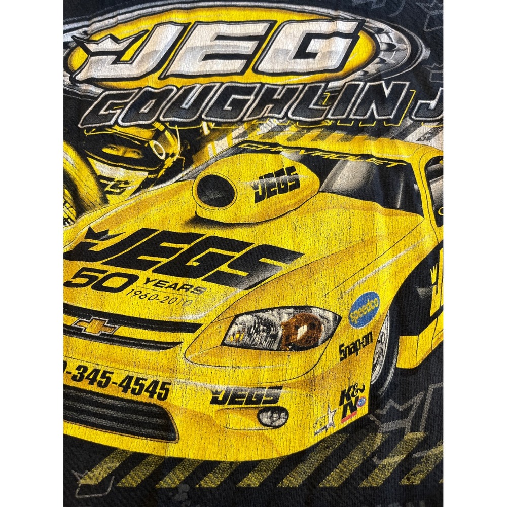 Anvil Jeg Coughlin Jr JEGS Racing 50 Years T-Shirt Mens XL Black NHRA Racing